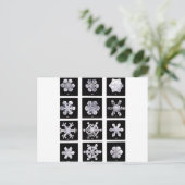 Schneeflocken Postkarte (Stehend Vorderseite)