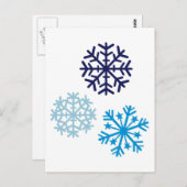 Schneeflocken Postkarte (Vorne/Hinten)
