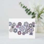 Schneeflocken Postkarte (Stehend Vorderseite)