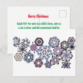 Schneeflocken Postkarte (Vorne/Hinten)