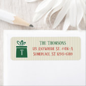 Schneeflocken & präsentiert grüne Rücksendeadresse (Insitu)