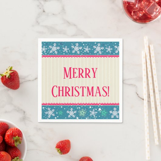 Schneeflocken & Präsentierte Napkins Serviette (Beispiel)