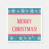 Schneeflocken & Präsentierte Napkins Serviette (Vorderseite)