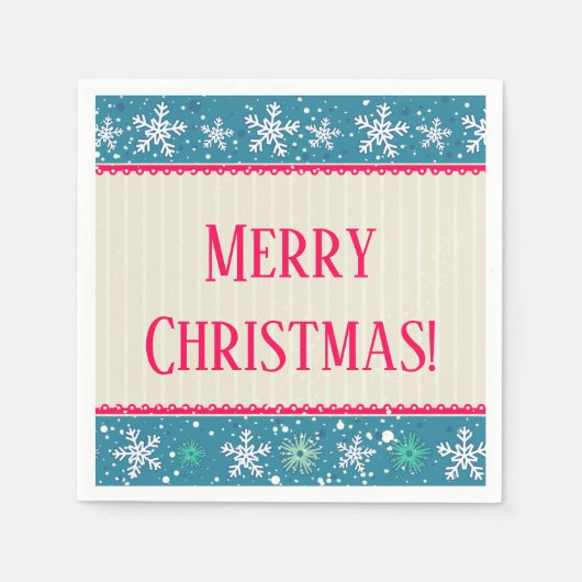 Schneeflocken & Präsentierte Napkins Serviette (Vorderseite)