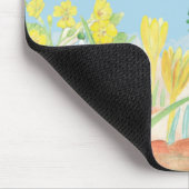 Schneeflocken, Primaten, Apfelblüten, Narzissen Mousepad (Ecke)