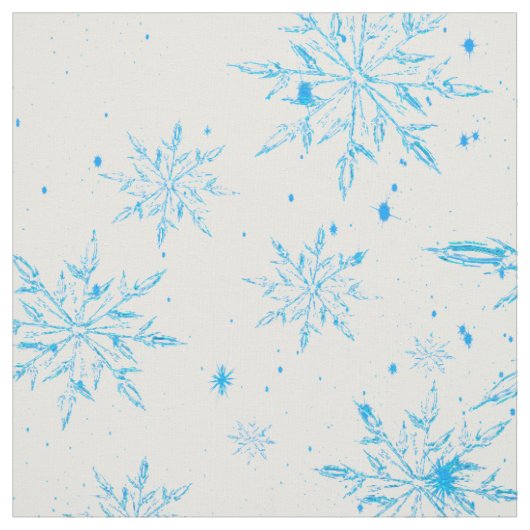 Schneeflocken-Printgewebe aus Eiskristall, gefrore Stoff (Muster)