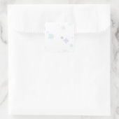 Schneeflocken Quadratischer Aufkleber (Tasche)