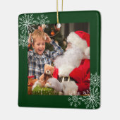 Schneeflocken Rahmen Foto Keramik Ornament (Links)