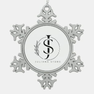 Schneeflocken-Rahmenornament Schneeflocken Zinn-Ornament