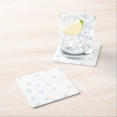 Schneeflocken Rechteckiger Pappuntersetzer (Vor Ort)