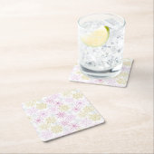 Schneeflocken Rechteckiger Pappuntersetzer (Vor Ort)