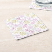 Schneeflocken Rechteckiger Pappuntersetzer (angewinkelt)