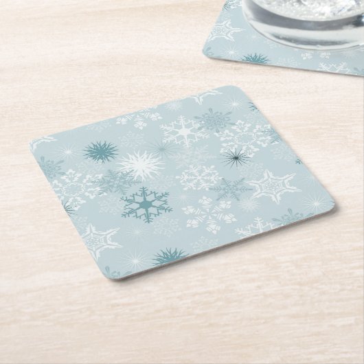Schneeflocken Rechteckiger Pappuntersetzer (angewinkelt)