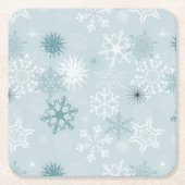 Schneeflocken Rechteckiger Pappuntersetzer (Vorderseite)