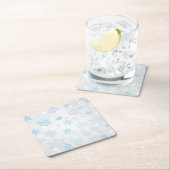 Schneeflocken Rechteckiger Pappuntersetzer (Vor Ort)