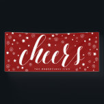 Schneeflocken | Red Holiday Banner<br><div class="desc">Modernes Urlaubsscanner mit modernem Kalligrafieschreiben "jubeln" mit Schneeflocken und Sternenmuster. Diese individuell anpassbare Banner-Karte ist in verschiedenen Farben erhältlich. Weitere Farben und passende Elemente sind verfügbar.</div>