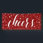 Schneeflocken | Red Holiday Banner<br><div class="desc">Modernes Urlaubsscanner mit modernem Kalligrafieschreiben "jubeln" mit Schneeflocken und Sternenmuster. Diese individuell anpassbare Banner-Karte ist in verschiedenen Farben erhältlich. Weitere Farben und passende Elemente sind verfügbar.</div>