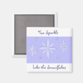 Schneeflocken-Redewendungen Magnet (Vorderseite/Rückseite)