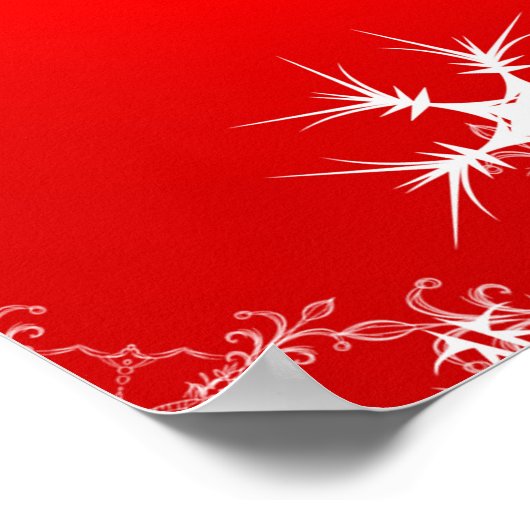 Schneeflocken-Rentier Poster (Ecke)