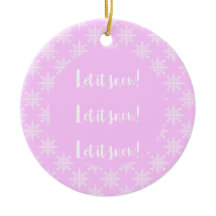 Schneeflocken Rosa Let it Snow Erster Weihnachtsfe