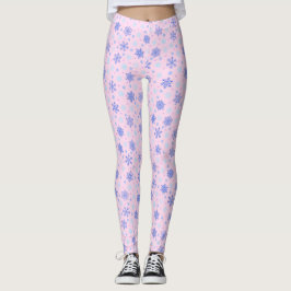 Schneeflocken Rosa Pastel Rosa Elegante Stilvolle  Leggings