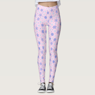Schneeflocken Rosa Pastel Rosa Elegante Stilvolle  Leggings