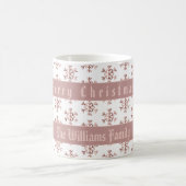 Schneeflocken Rose Gold Snowflake Muster Elegant Kaffeetasse (Mittel)