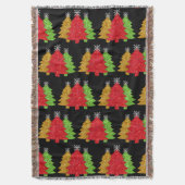 Schneeflocken Rot-Gold-Grün Weihnachtsbaum Schneef Decke (Vorderseite Vertikal)