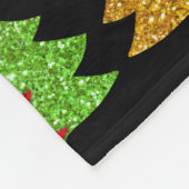 Schneeflocken Rot-Gold-Grün Weihnachtsbaum Schneef Fleecedecke (Ecke)