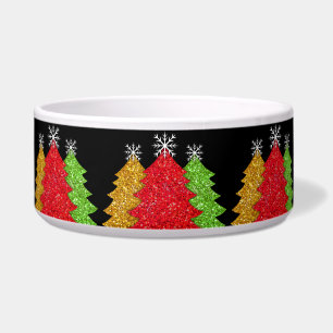 Schneeflocken Rot-Gold-Grün Weihnachtsbaum Schneef Napf