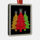 Schneeflocken Rot-Gold-Grün Weihnachtsbaum Schneef Ornament Aus Metall (Rechts)