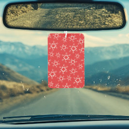 Schneeflocken, rote und weiße Schneeflocken, Schne Autolufterfrischer