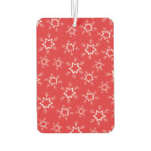 Schneeflocken, rote und weiße Schneeflocken, Schne Autolufterfrischer (Rückseite)