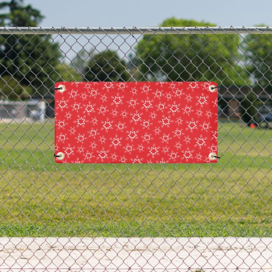 Schneeflocken, rote und weiße Schneeflocken, Schne Banner (Insitu)
