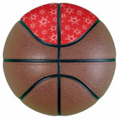 Schneeflocken, rote und weiße Schneeflocken, Schne Basketball (Rechts)
