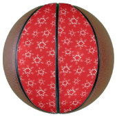Schneeflocken, rote und weiße Schneeflocken, Schne Basketball (Vertikal)