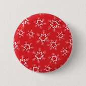 Schneeflocken, rote und weiße Schneeflocken, Schne Button (Vorderseite)