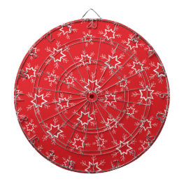 Schneeflocken, rote und weiße Schneeflocken, Schne Dartscheibe