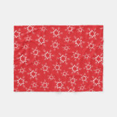 Schneeflocken, rote und weiße Schneeflocken, Schne Fleecedecke (Vorderseite (Horizontal))