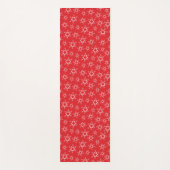 Schneeflocken, rote und weiße Schneeflocken, Schne Yogamatte (Vorderseite)