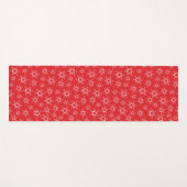 Schneeflocken, rote und weiße Schneeflocken, Schne Yogamatte (Vorderseite (Horizontal))