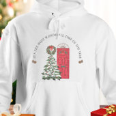 Schneeflocken Rote Wasserfarbe Niedlich Weihnachts Hoodie