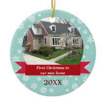 Schneeflocken rotes Banner aquamarines kundenspezi