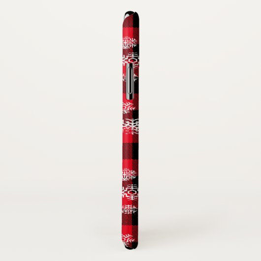 Schneeflocken Rotes Buffalo Kariert Case-Mate iPhone Hülle (Hinten/Rechts)