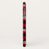 Schneeflocken Rotes Buffalo Kariert Case-Mate iPhone Hülle (Hinten/Links)