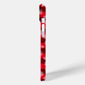 Schneeflocken Rotes Buffalo Karierte Weihnachten Case-Mate iPhone Hülle (Rückseite / Links)