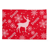 Schneeflocken Rotwild Kissenbezug (Rückseite-Links)