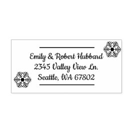 Schneeflocken Rücksendeadresse Gummi Briefmarke Gummistempel