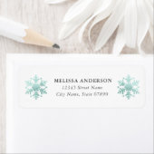 Schneeflocken Rücksendeadressen-Aufkleber (Insitu)