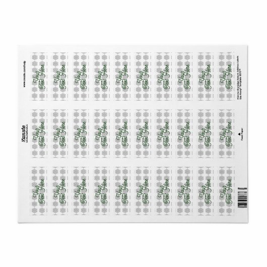 Schneeflocken Rücksendeadressen-Aufkleber (Vorne)